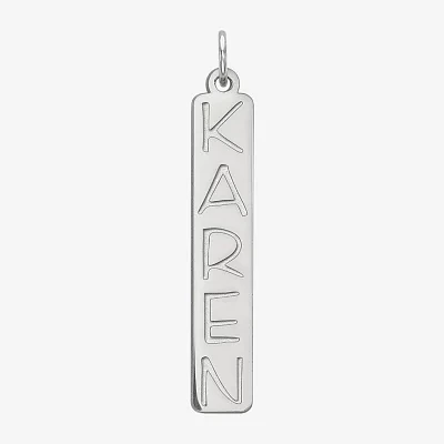 Personalized 35x6mm Vertical Nameplate Necklace