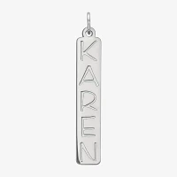 Personalized 35x6mm Vertical Nameplate Necklace