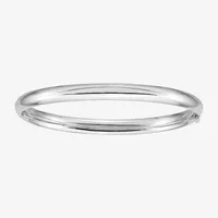 14K Gold Round Bangle Bracelet