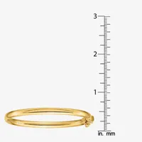 14K Gold Round Bangle Bracelet