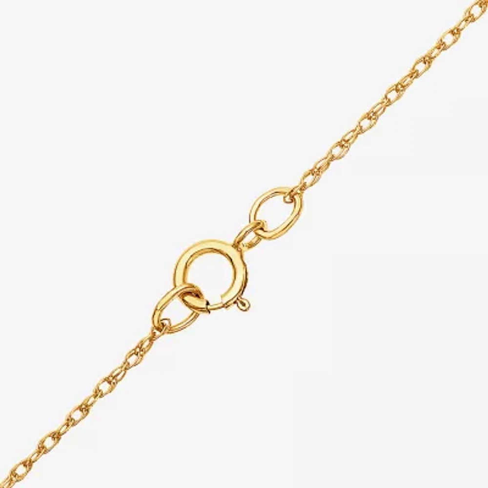 Girls 14K Gold & Cubic Zirconia Heart Pendant Necklace