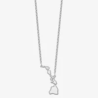 Personalized Sterling Silver Hawaii Pendant Necklace