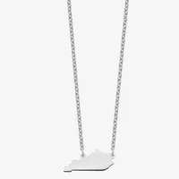 Personalized Sterling Silver Kentucky Pendant Necklace