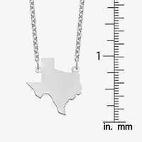 Personalized Sterling Silver Texas Pendant Necklace