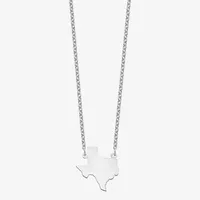 Personalized Sterling Silver Texas Pendant Necklace