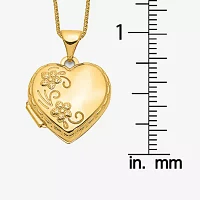 Womens 14K Gold Heart Locket Necklace