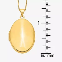 Womens 14K Gold Oval Locket Necklace