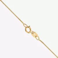 Floral Womens 14K Gold Oval Locket Necklace