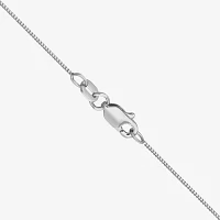 Floral Womens 14K White Gold Heart Locket Necklace