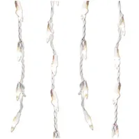 300 Clear Mini Icicle Christmas Lights - 8.5' White Wire