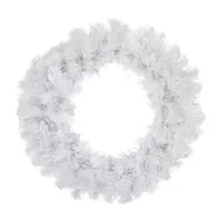 24'' White Crystal Spruce Artificial Christmas Wreath - Unlit