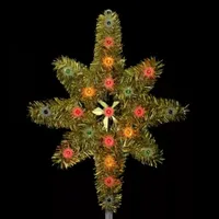 21'' Lighted Gold Star of Bethlehem Christmas Tree Topper - Multi-Color Lights
