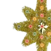 21'' Lighted Gold Star of Bethlehem Christmas Tree Topper - Multi-Color Lights