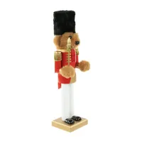 14'' Red and Blue Christmas Nutcracker with Countdown Sign