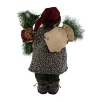 16'' Country Rustic Santa Claus with Present Christmas Figure