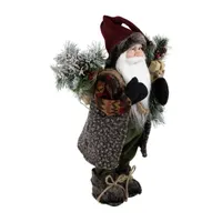 16'' Country Rustic Santa Claus with Present Christmas Figure