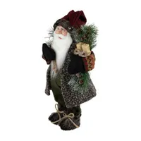 16'' Country Rustic Santa Claus with Present Christmas Figure