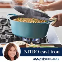 Rachael Ray NITRO Cast Iron 6.5-qt. Dutch Oven with Lid