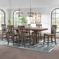 Barrington 7 Pc Counter Height Dining with 6 Stools