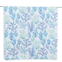 Linery Blue Coral Reversible Quilt Set
