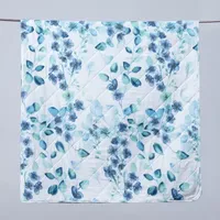 Linery Watercolor Leaves Reversible Quilt Set