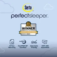 Serta Perfect Sleeper Cobalt Calm Plus 14" Medium PillowTop Mattress + Box Spring