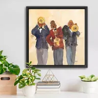 Lumaprints Jazz Trio Framed Canvas Art