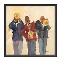 Lumaprints Jazz Trio Framed Canvas Art