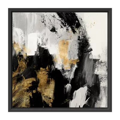 Lumaprints Neutral Gold Collage Framed Canvas Art