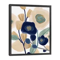 Lumaprints Blue Poppy Cascade Framed Canvas Art