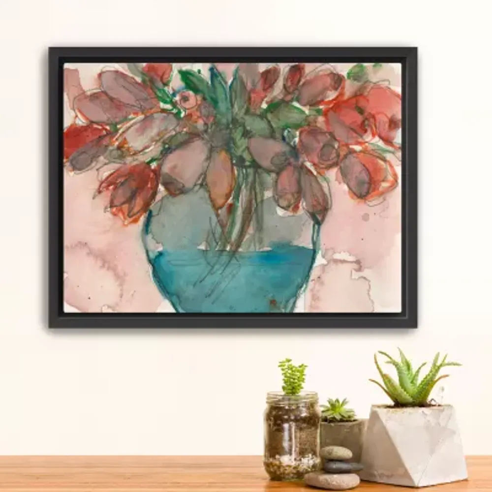 Lumaprints Elegance Bouquet Framed Canvas Art