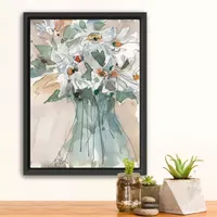 Lumaprints Daisy Point Of View Framed Canvas Art