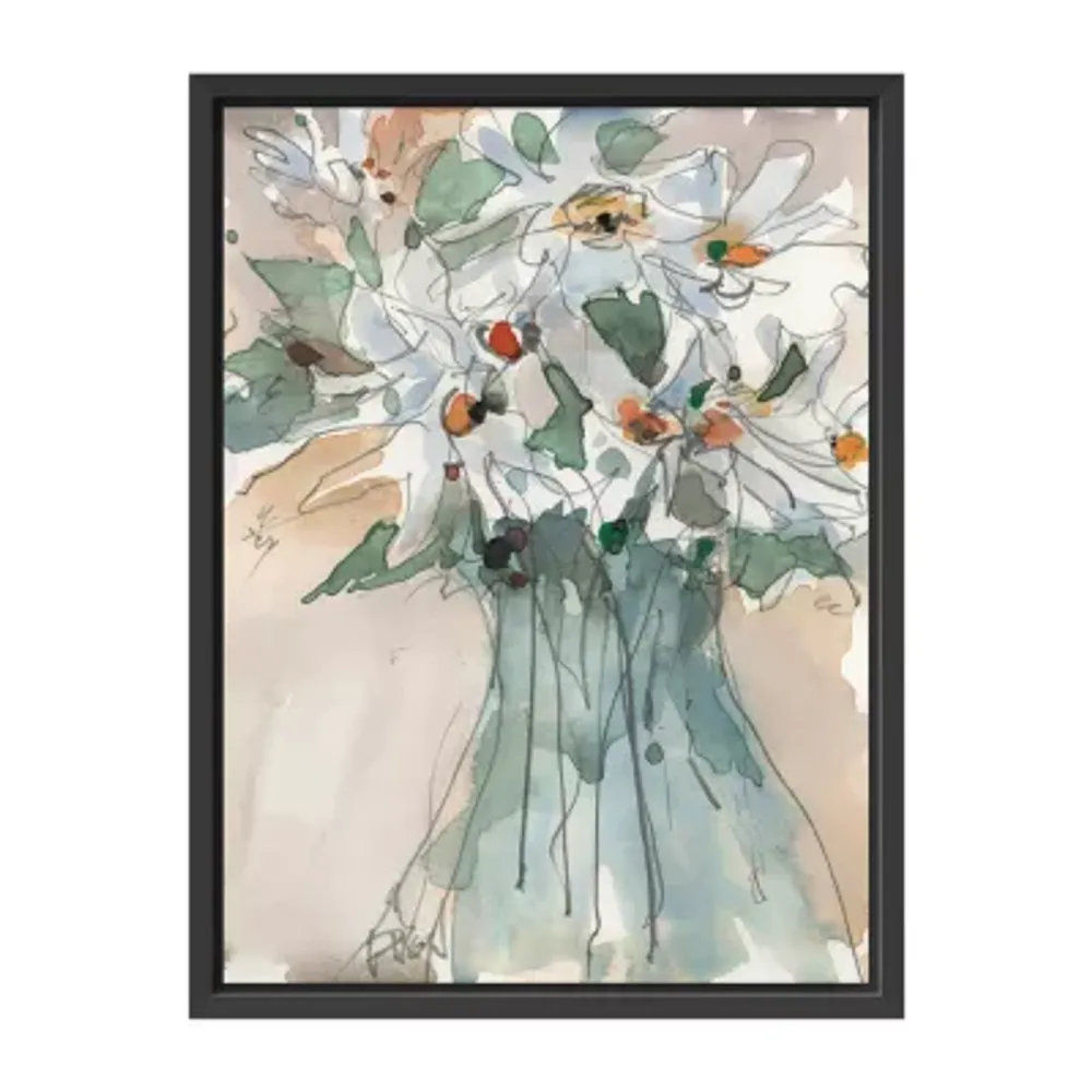 Lumaprints Daisy Point Of View Framed Canvas Art