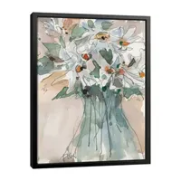 Lumaprints Daisy Point Of View Framed Canvas Art