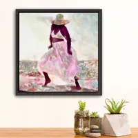 Lumaprints Her Colorful Dance 2 Framed Canvas Art