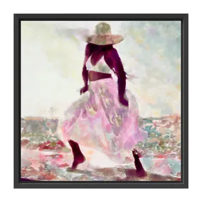 Lumaprints Her Colorful Dance 2 Framed Canvas Art