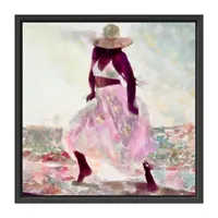 Lumaprints Her Colorful Dance 2 Framed Canvas Art