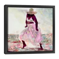 Lumaprints Her Colorful Dance 2 Framed Canvas Art