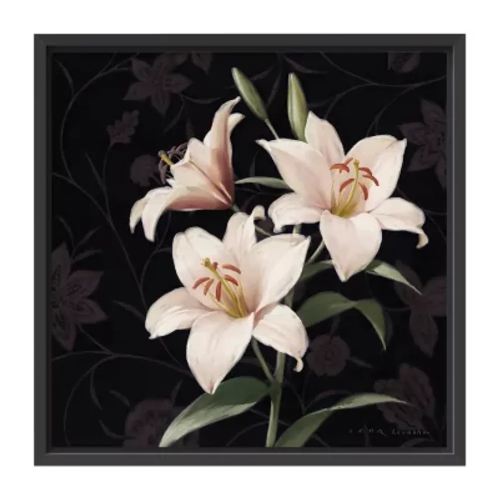 Lumaprints Lily Elegante Framed Canvas Art