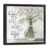 Lumaprints 22" X Thankful People Floating Frame Framed Print