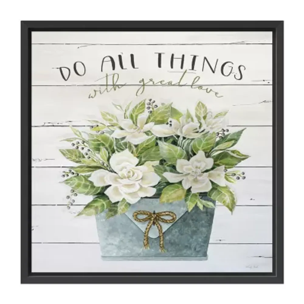 Lumaprints Do All Things With Great Love Framed Canvas Art