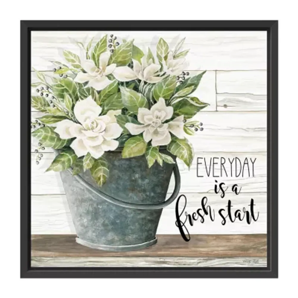 Lumaprints Everyday Is A Fresh Start Framed Canvas Art