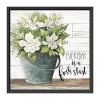 Lumaprints Everyday Is A Fresh Start Framed Canvas Art