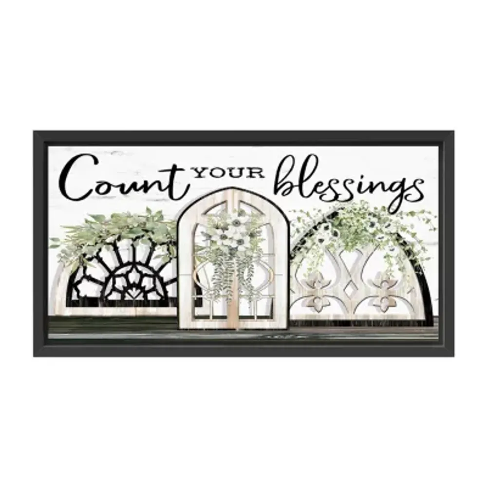 Lumaprints Count Your Blessings Framed Canvas Art