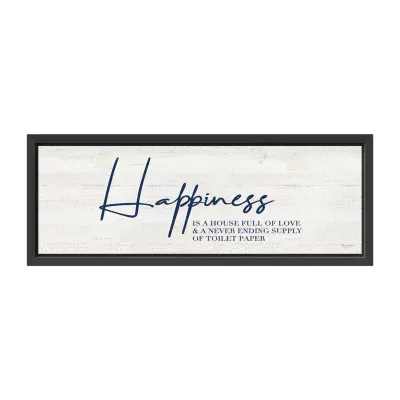 Lumaprints Bathroom Panel - Happiness Canvas Art