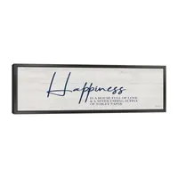 Lumaprints Bathroom Panel - Happiness Framed Canvas Art