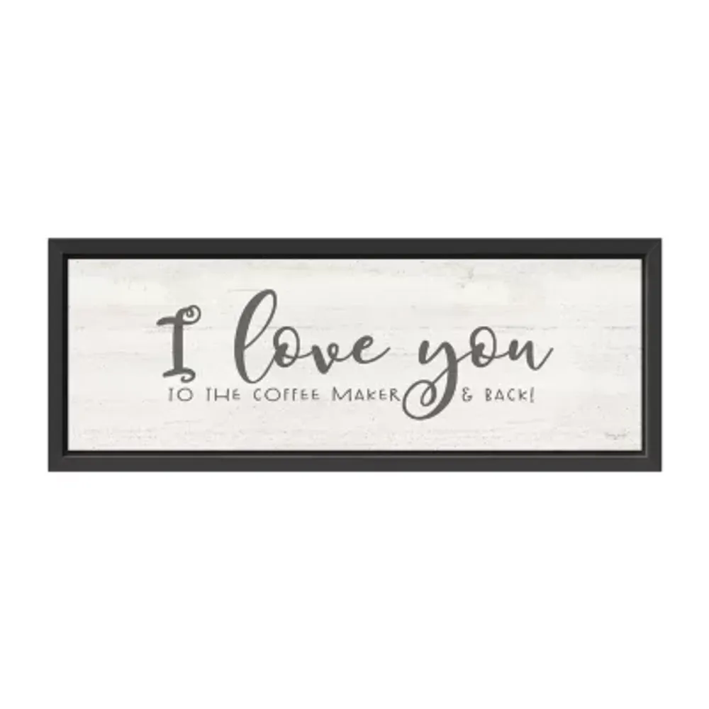 Lumaprints Coffee Kitchen Panel - Love Framed Canvas Art