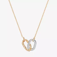 Bijoux Bar Delicates Two Tone Womens 16 Inch Link Chain Necklace