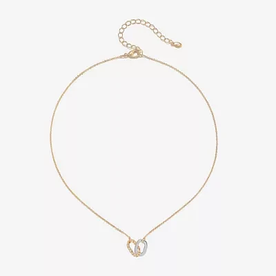Bijoux Bar Delicates Two Tone Womens 16 Inch Link Chain Necklace