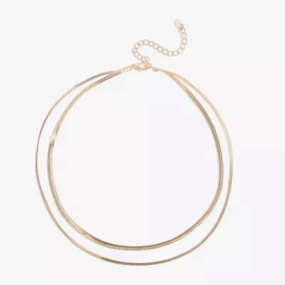 Bijoux Bar Delicates Freeform Womens 16 Inch Link Chain Necklace